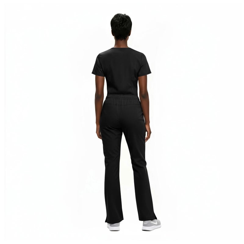 Natural Uniforms Women's Ultra Soft Y-Neck Scrub Set (Black, X-Large) - Image 5